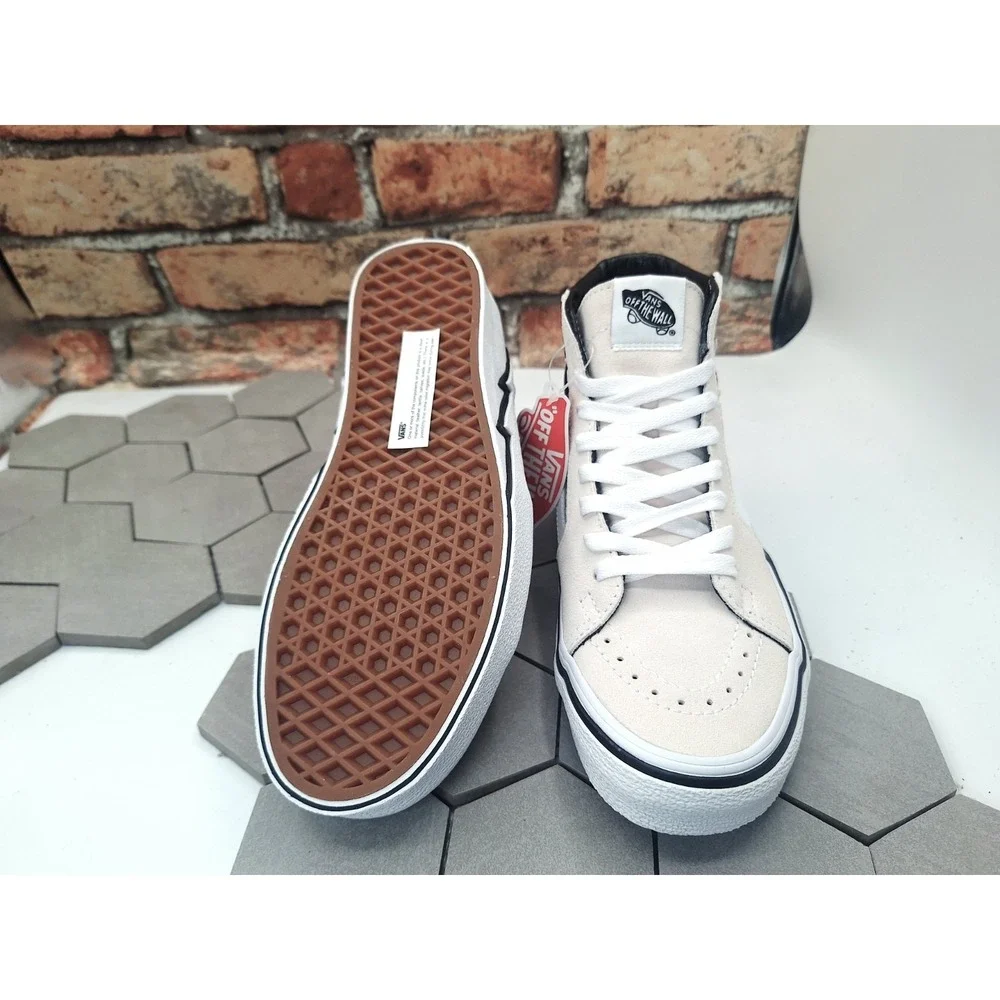 Vans Sk8-Hi Bolt Antique White Black Lightning 2022 Men Sz 6.5 / Women Sz 8.0